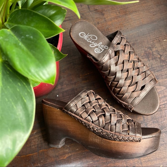 Naughty Monkey Fringe Benefit Wooden Platform Clog - Picture 12 of 12